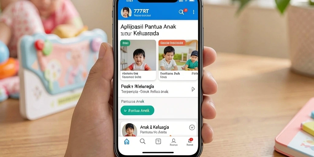 Antarmuka aplikasi Pantau Anak yang sederhana dan efektif