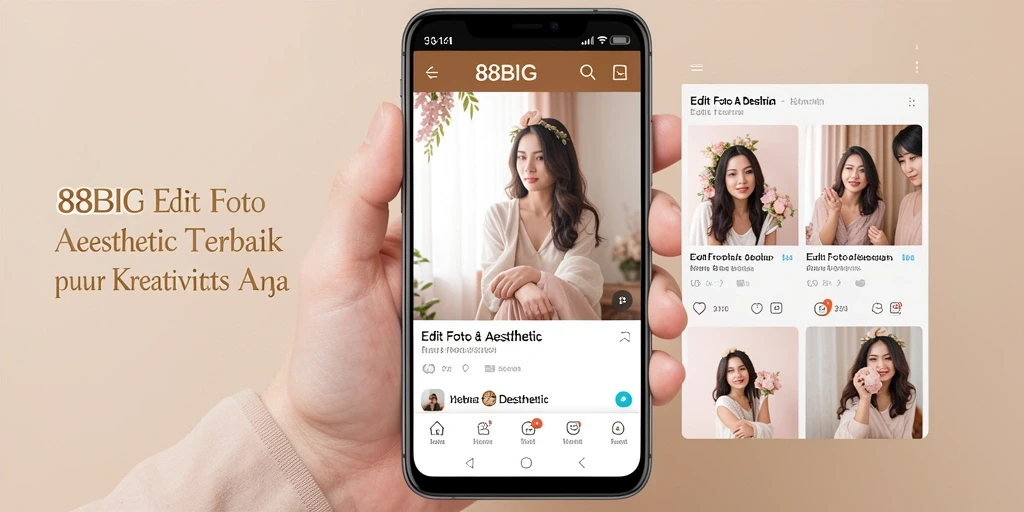 Tampilan antarmuka aplikasi 88BIG untuk edit foto aesthetic.