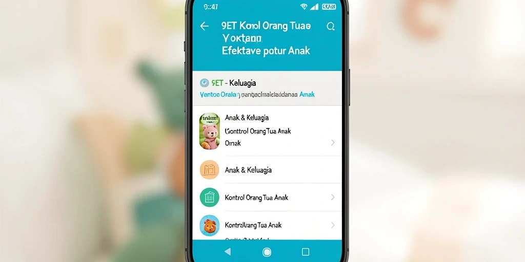 Antarmuka 9ET menampilkan kontrol yang jelas untuk orang tua.