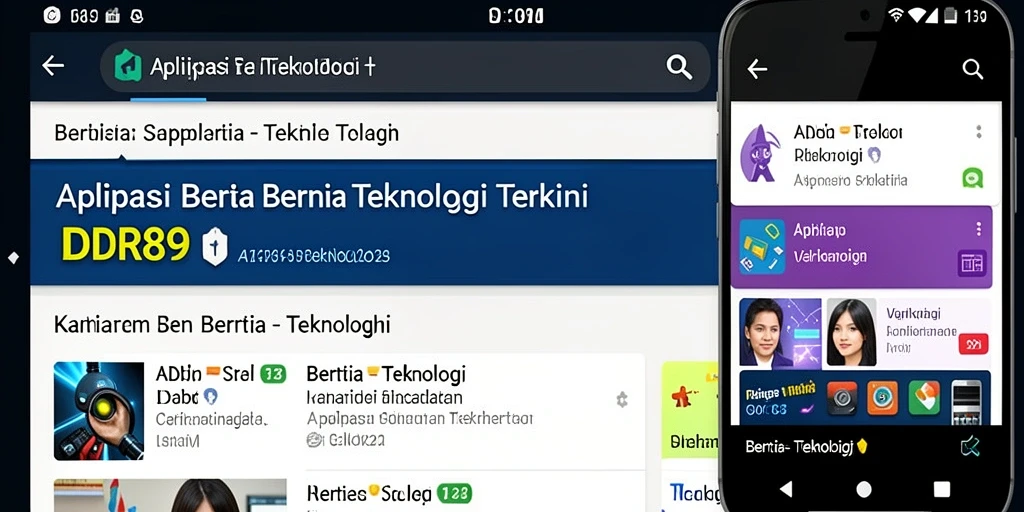 Antarmuka aplikasi IDR89 menampilkan berita teknologi terbaru dengan jelas.