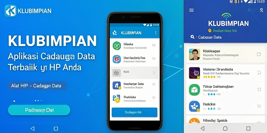 Tampilan antarmuka KLUBIMPIAN yang mudah digunakan untuk Cadangan Data.