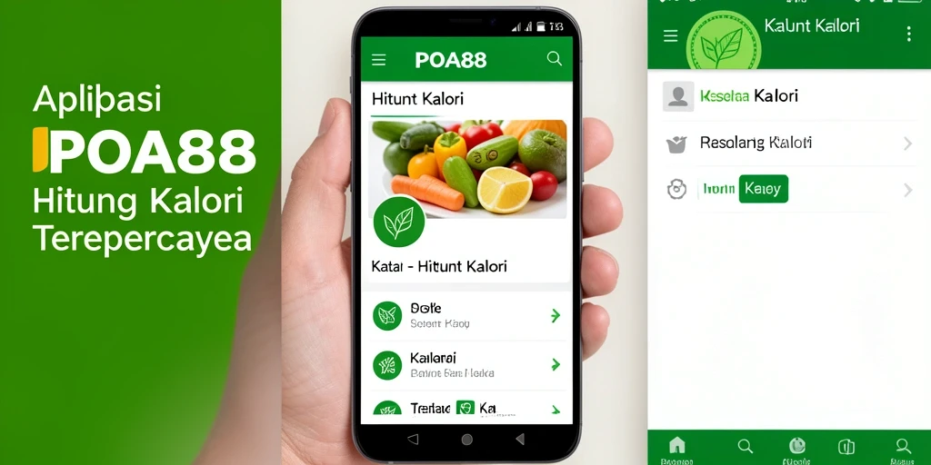 Antarmuka POA88 yang user-friendly dan informatif untuk menghitung kalori.