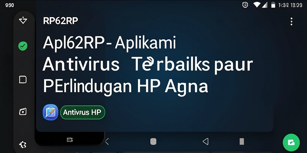 Tampilan antarmuka pengguna aplikasi Antivirus HP RP62RP.
