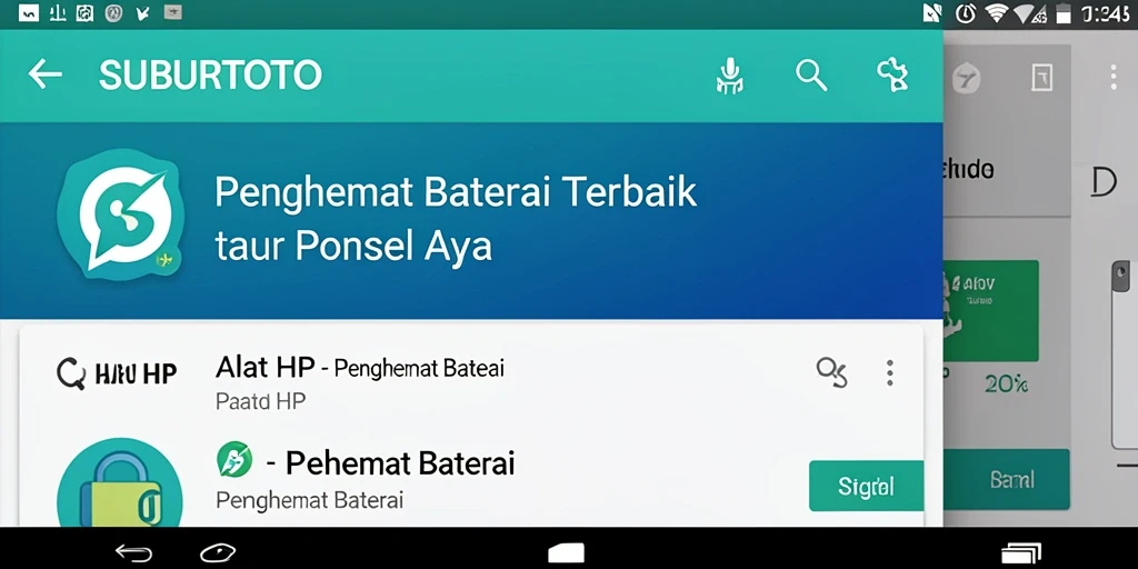 Tampilan antarmuka SUBURTOTO yang sederhana dan efektif untuk penghemat baterai.